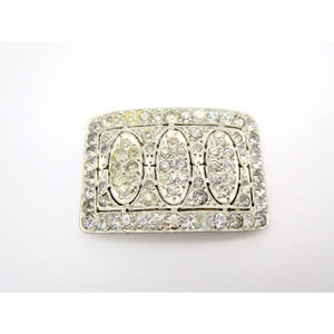 Vintage Made in France Rhinestone Art Deco Buckle Sparkly RARE